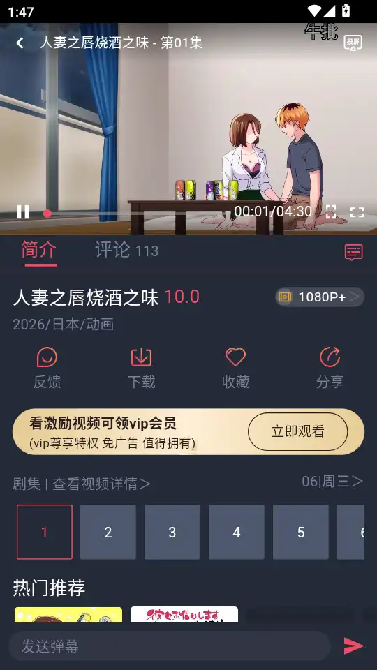 打驴动漫播放界面