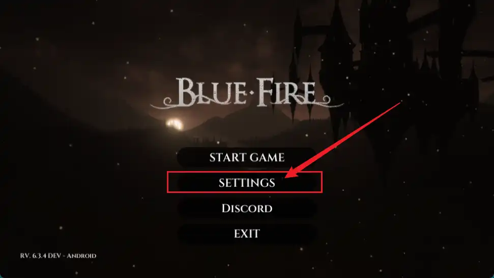 blue fire-点击settings